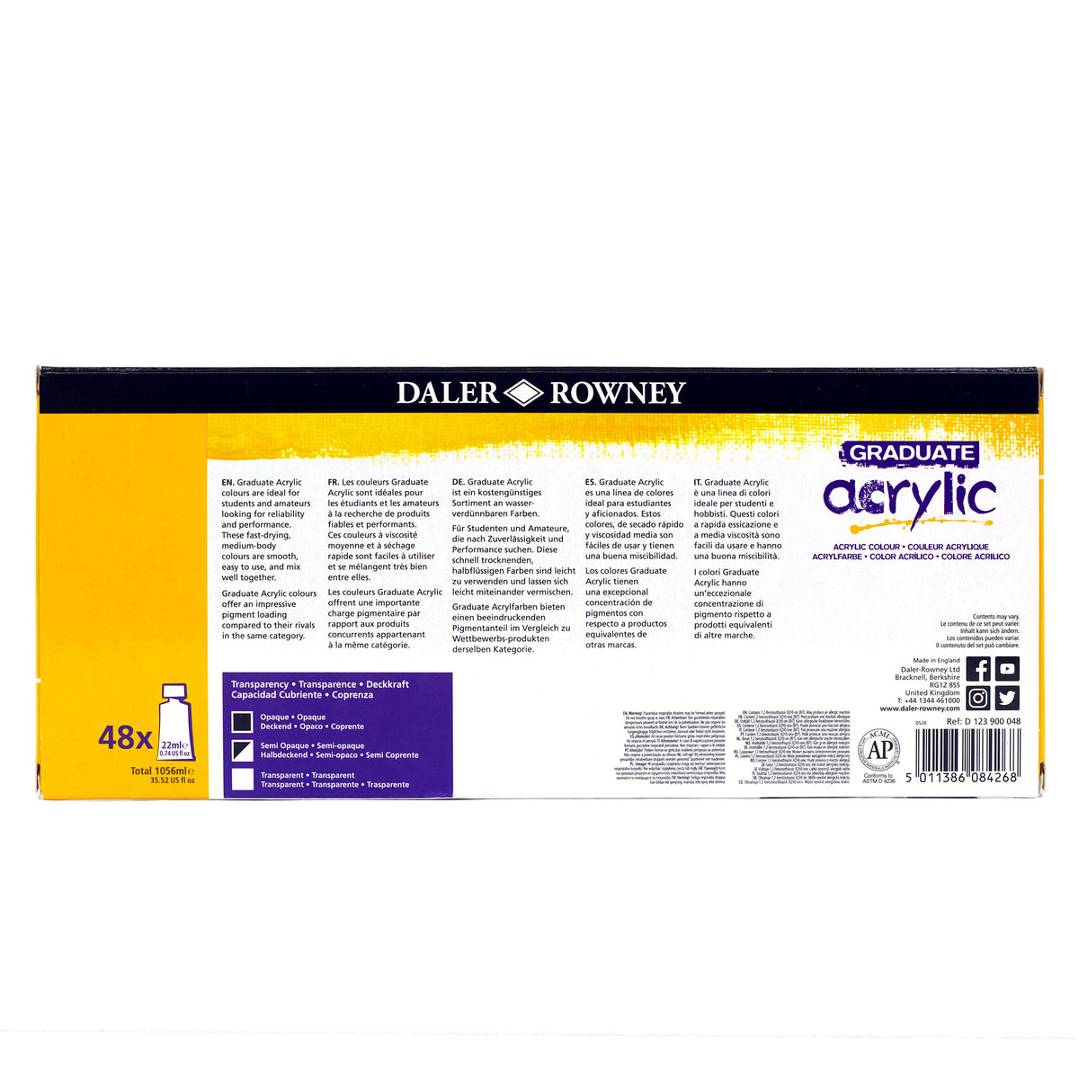 DALER ROWNEY Graduate Acrylfarben-Set 48 x 22 ml