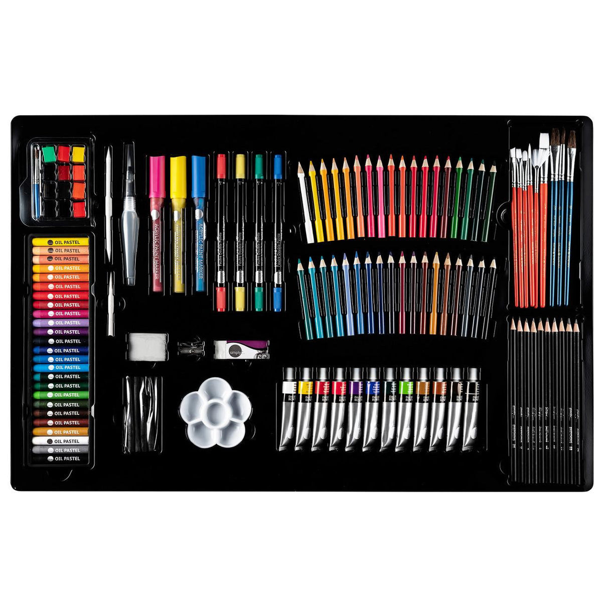Daler-Rowney 215-teiliges Kunstset für Anfänger und fortgeschrittene Künstler, gut für unterwegs.