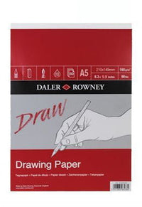 Daler-Rowney Medium Grain Skizzenblock zum Zeichnen 160 g/m² 50 Blatt A5 geleimt