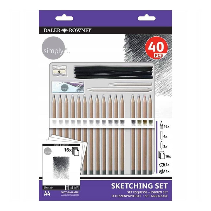 Daler Rowney Simply Sketching Set 40 Stück — Bild 2