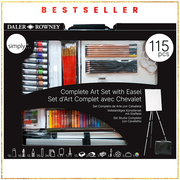 Daler-Rowney Umfassendes Kunstset mit Staffelei - 115 Teile — Bild 7
