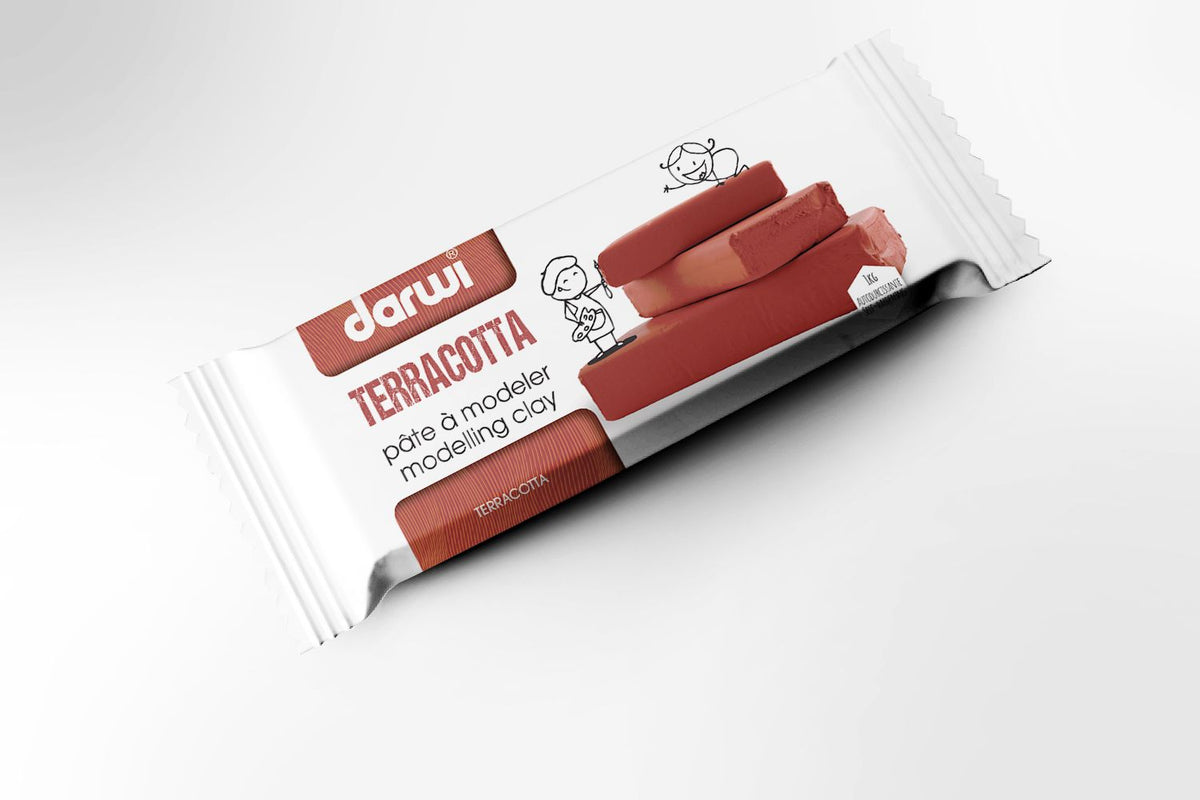 DARWI lufthärtende Modelliermasse 1000 g Terrakotta