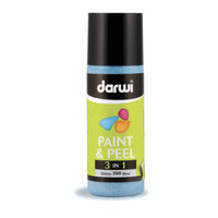 Abziehbare Glasmalfarbe DARWI Paint & Peel 3in1 80 ml – Blau Glitzer