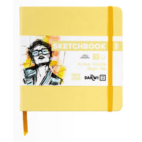 DARWI Skizzenbuch For You Yellow 14 x 14 cm, 140 g, 80 Blatt