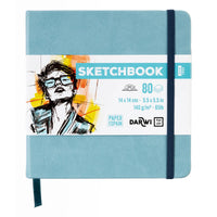 DARWI Skizzenbuch Soft Blue 14 x 14 cm 140 g 80 Blatt