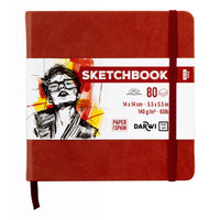 DARWI Skizzenbuch Terracotta 14 x 14 cm, 140 g/m², 80 Blatt