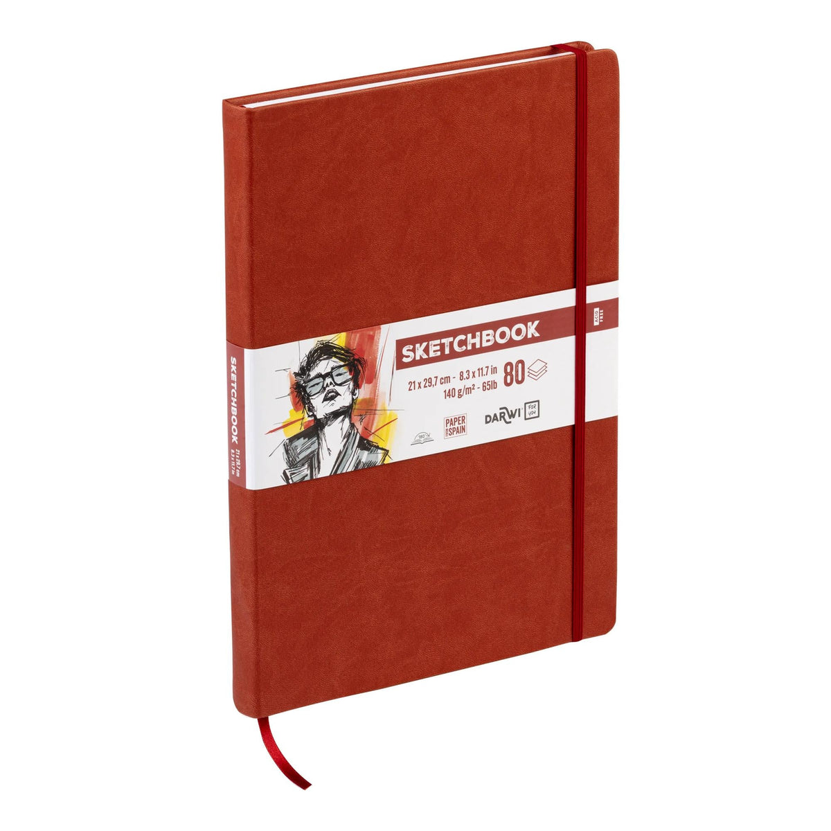 DARWI Skizzenbuch Terracotta A4 140 g 80 Blatt