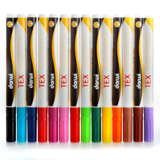DARWI TEX Textilmarker fein 3 ml | verschiedene Farbtöne — Bild 1