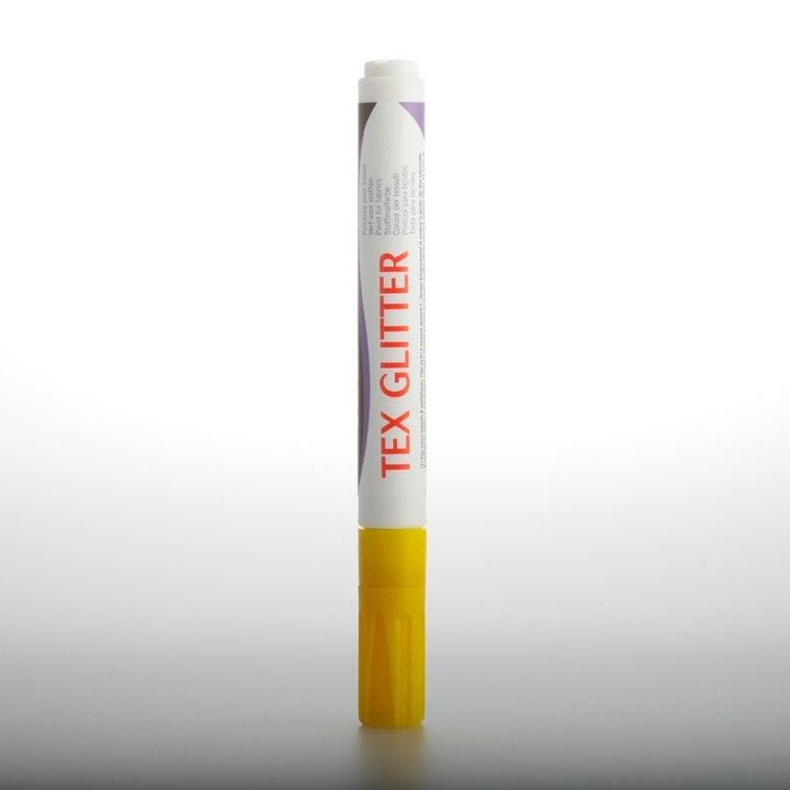 DARWI TEX Textilmarker mit Glitzereffekt 6 ml – Gelb