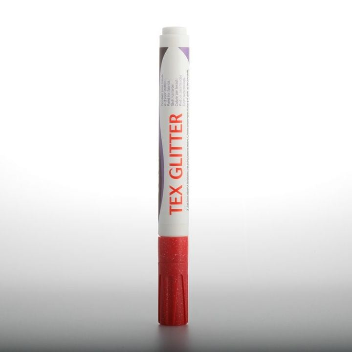 DARWI TEX Textilmarker mit Glitzereffekt 6 ml – karmesinrot