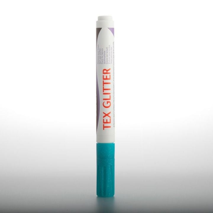DARWI TEX Textilmarker mit Glitzereffekt 6 ml – Türkis
