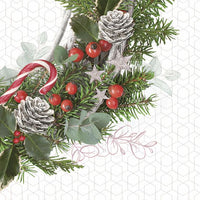 Decoupage-Serviette mit weihnachtlichem Adventskranz-Motiv | ARTMIE