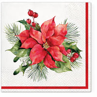 Decoupage-Serviette mit Weihnachtsstern - 1 Stk. — Bild 2