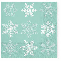 Decoupage-Serviette Schneeflocken - 1 Stk. | Mint — Bild 2