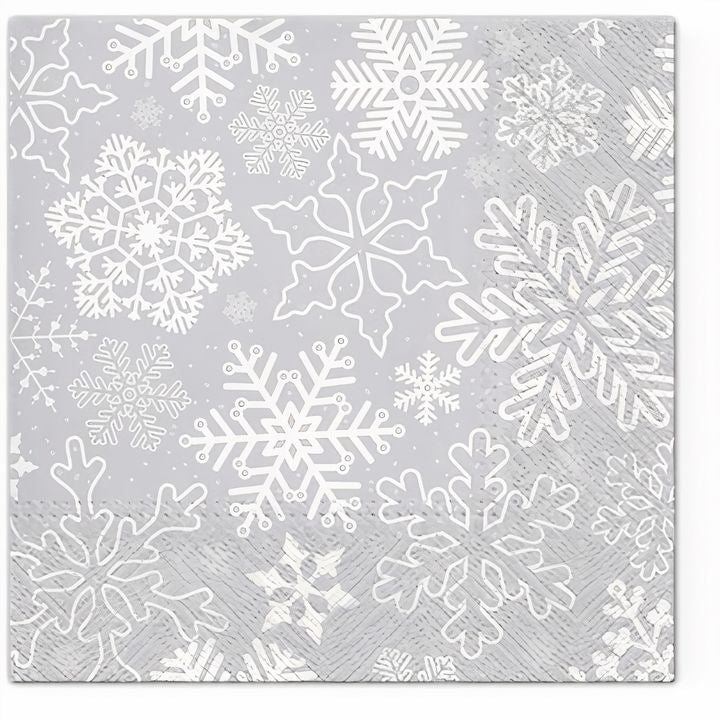 Decoupage-Serviette Schneeflocken - 1 Stk. — Bild 2