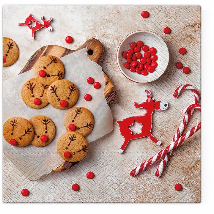 Decoupage-Serviette Weihnachtliche Lebkuchen - 1 Stk. — Bild 2