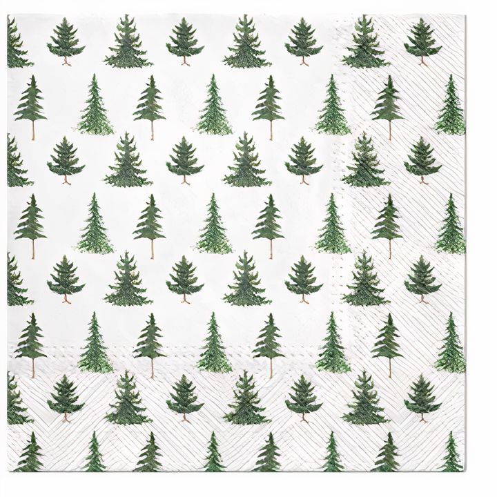 Decoupage-Serviette Weihnachtsbäume im Wald - 1 Stk. — Bild 2