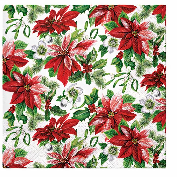 Decoupage-Serviette „Weihnachtsstern“ – 1 Stk. — Bild 2