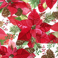 Decoupage-Serviette Weihnachtsstern und Tannenzapfen - 1 Stk. — Bild 2