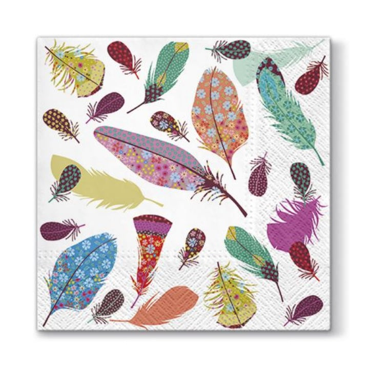 Decoupage-Serviette Zarte Federn - 1 Stk. — Bild 2