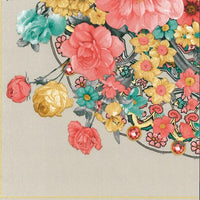 Decoupage Servietten Blumenstrauß Warm Grau - 1 Stück — Bild 2