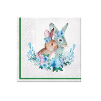Decoupage-Servietten - Bunnies with Wreaths  - 1Stück — Bild 2
