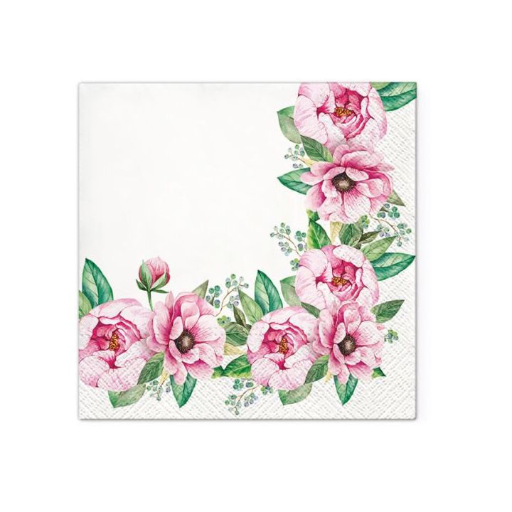 Decoupage-Servietten - Floral Border  - 1Stück — Bild 1