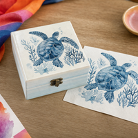 Decoupage-Servietten mit Meerestiere-Motiven