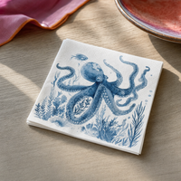 Decoupage-Servietten mit Meerestiere-Motiven – Oktopus