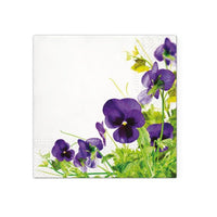 Decoupage-Servietten - Pansies Frame  - 1Stück — Bild 1