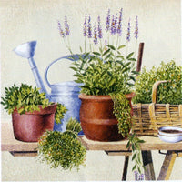 Decoupage Servietten Potting Herbs - 1 Stück — Bild 1