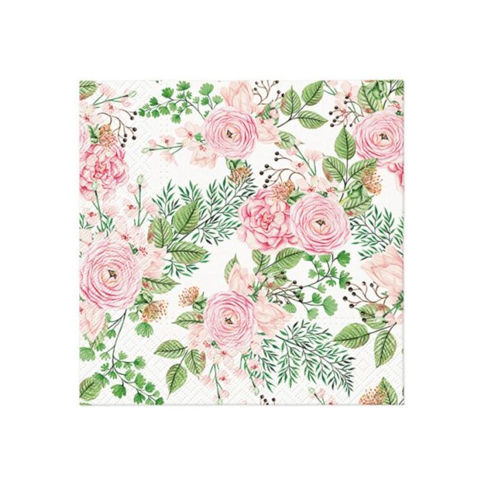 Decoupage-Servietten - Rose hip flowers  - 1Stück — Bild 2