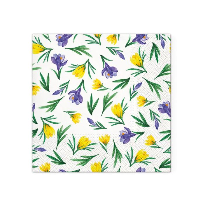 Decoupage-Servietten - Spring Crocuses  - 1Stück — Bild 2
