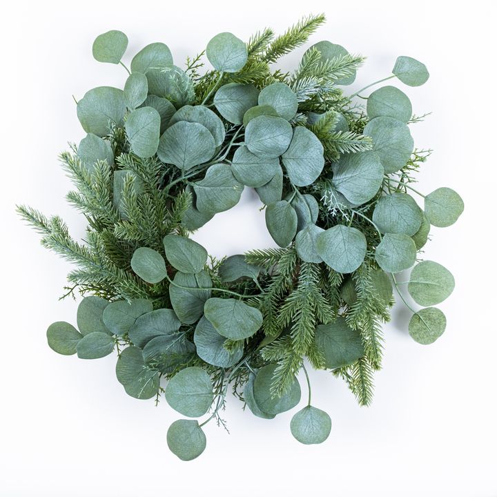 Deko-Kranz mit Eukalyptus zum Gestalten 34 cm — Bild 1