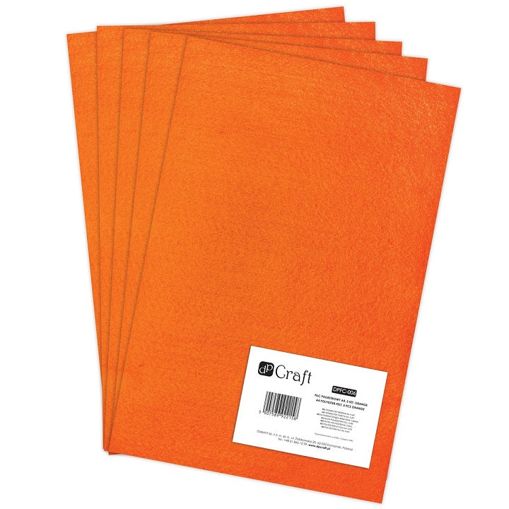 Dekorationsfilz 30 x 20 cm in verschiedenen Farben / 1 Stk. – Orange