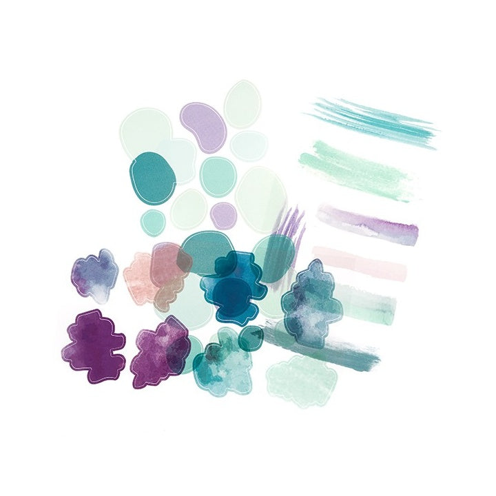 Dekorative PVC-Sticker | Aquarell-Formen, 31-tlg. — Bild 5
