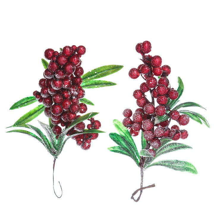 Dekorative Zweige mit roten Beeren – 2 Stück — Bild 2