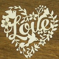 Dekoratives Herz aus Holz Love - Ornament — Bild 2