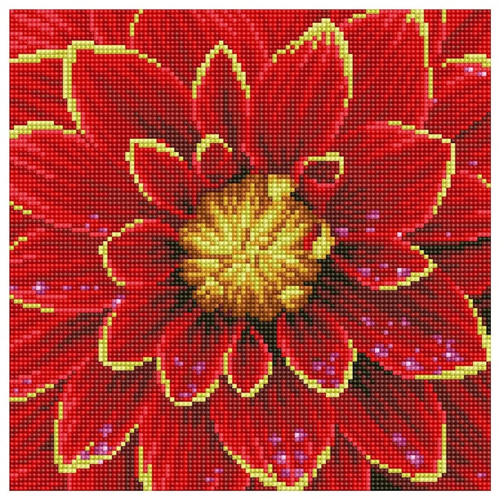 Diamond Painting Set - Dahlie 30,5 x 30,5 cm — Bild 1