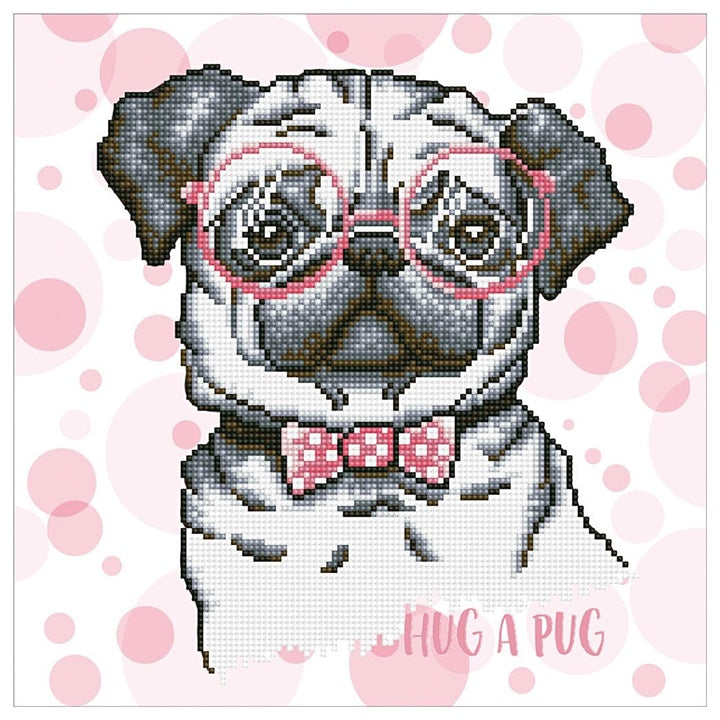 Diamond Painting Set - Mops 35 x 35 cm — Bild 2