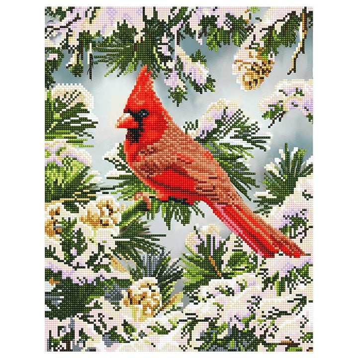 Diamond Painting Set - Roter Kardinal im Winter 35,5 x 45,5 cm — Bild 2