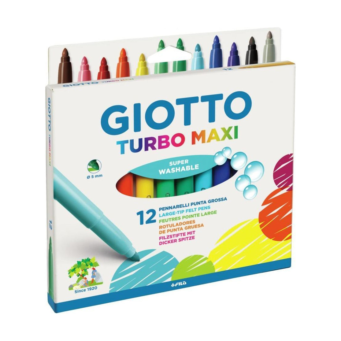 Dicke abwaschbare Filzstifte GIOTTO Turbo Maxi 5 mm