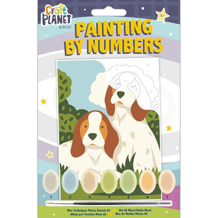 Malen nach Zahlen für Kinder von Craft Planet – Hündchen