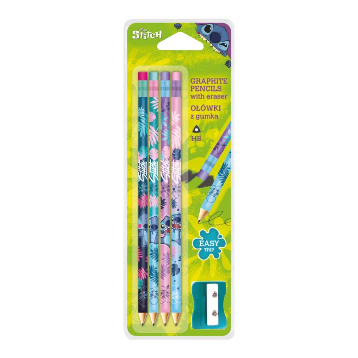 Disney Stitch Dreieckiges Bleistiftset mit Anspitzer — Bild 1