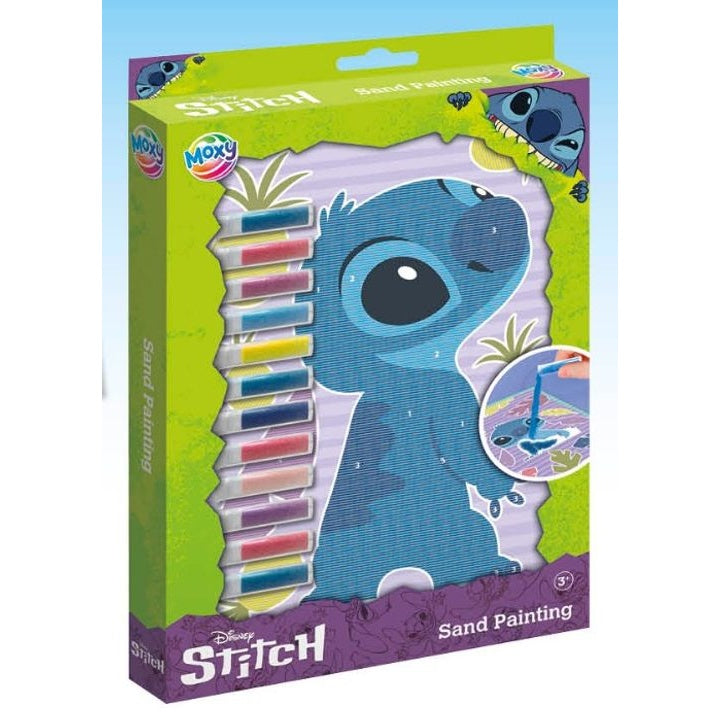 DISNEY Stitch Sand Painting Set - 4 Karten &amp; 12 Sandröhrchen — Bild 1