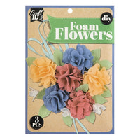 DIY-Schaumstoffblumen-Set in Blau und Gelb — Bild 3