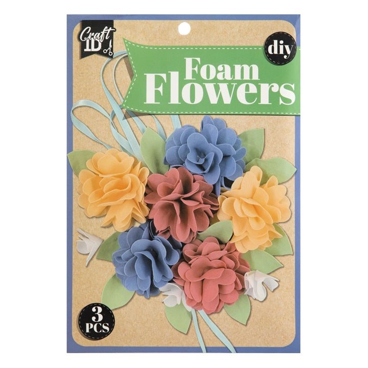 DIY-Schaumstoffblumen-Set in Blau und Gelb — Bild 3