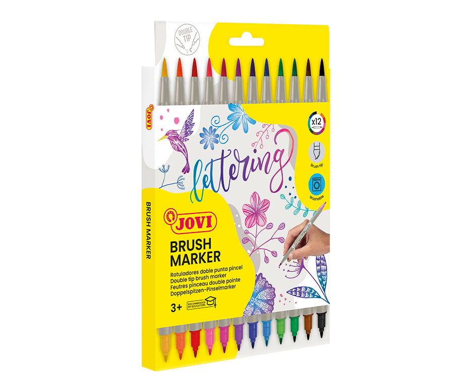 Doppelseitige Aquarellmarker JOVI Lettering / 12er-Set
