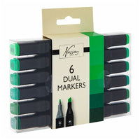 Doppelseitige Marker Set 6er-Pack Grün — Bild 2