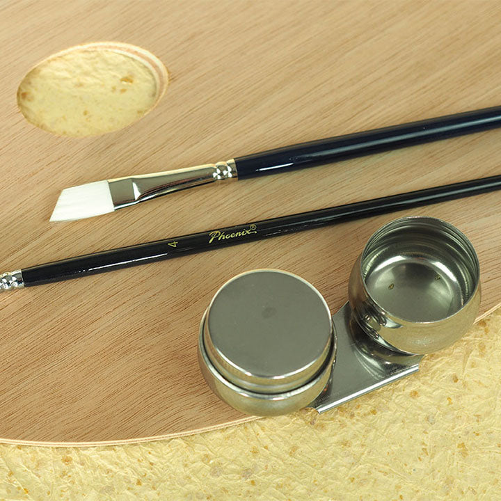 Doppelter Metall-Farbmischbecher mit Deckel — Bild 2